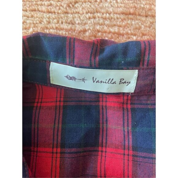 NWOT Vanilla Bay Plaid Button Down Shirt Dress - Picture 2 of 8